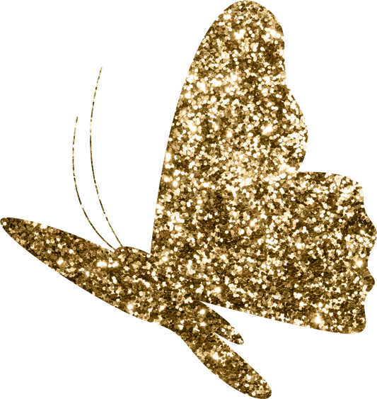 Gold Glitter Butterfly